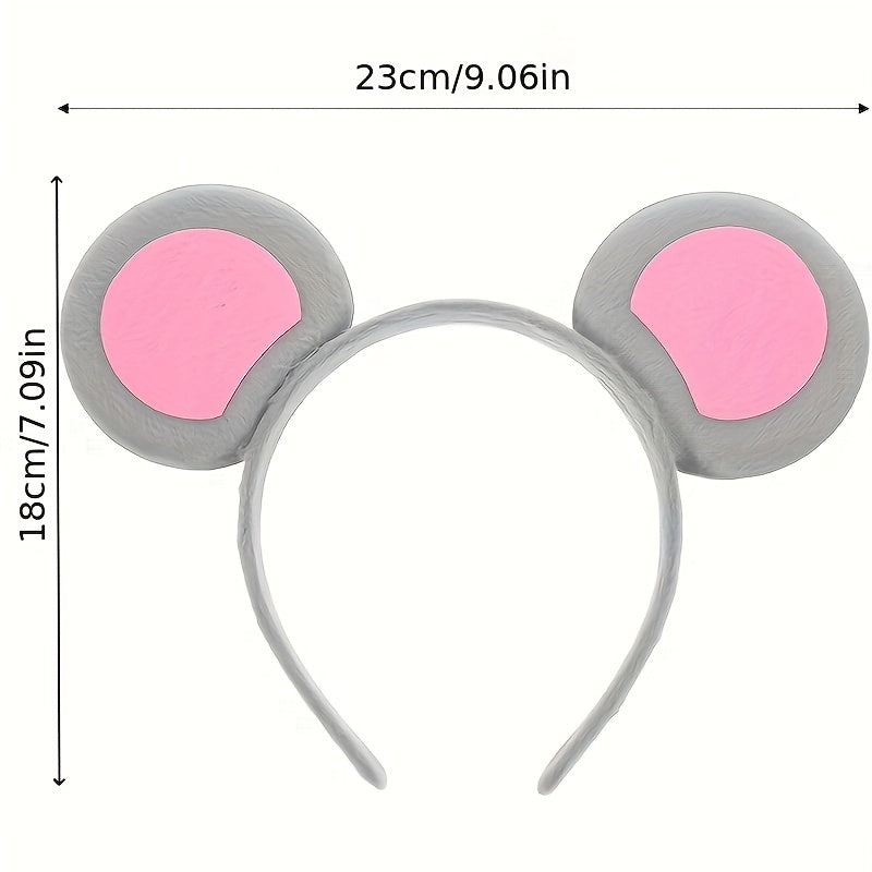 Pink Mouse Ear Headband Bow Hair Accessories