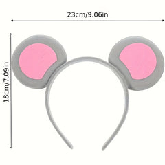 Pink Mouse Ear Headband Bow Hair Accessories