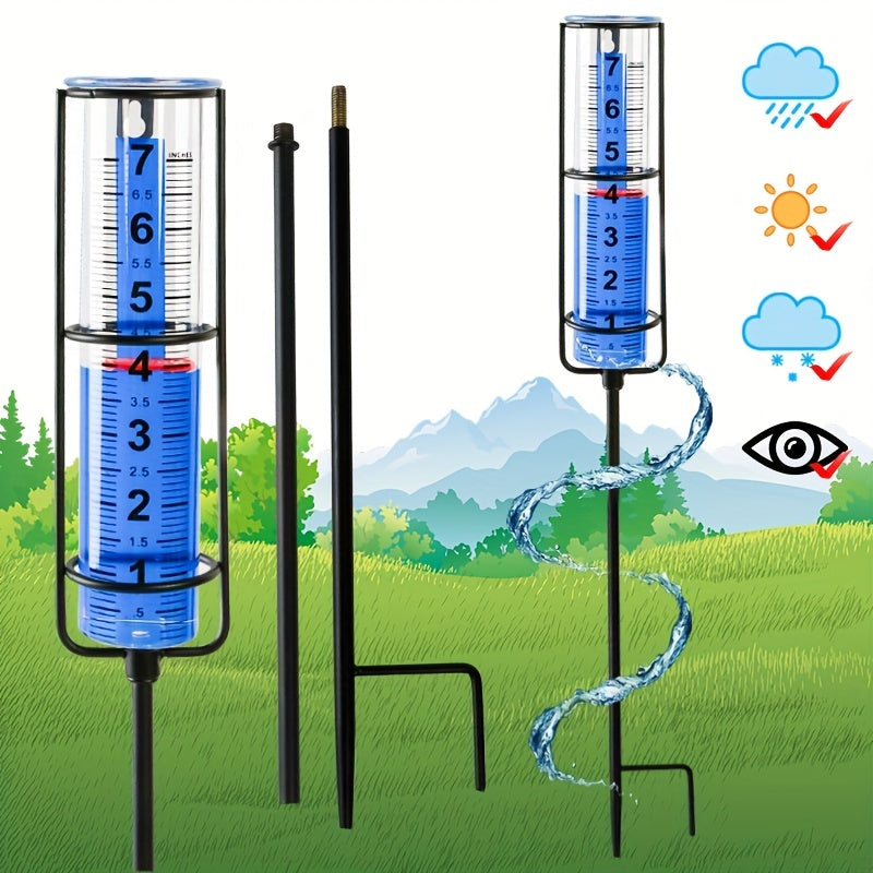 Rain Gauge Stake For Outdoor Garden Lawn Patio 17