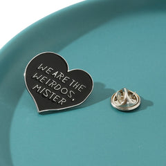 Heart Shaped Letter Brooch