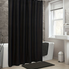 Waterproof Shower Curtain with Plastic Hooks Machine Washable