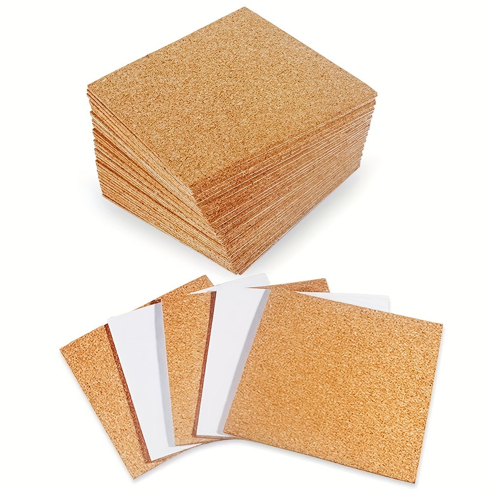 10 Pcs Adhesive Cork Squares for Coasters DIY Crafts Cork Board Sheets