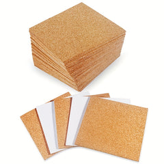 10 Pcs Adhesive Cork Squares for Coasters DIY Crafts Cork Board Sheets