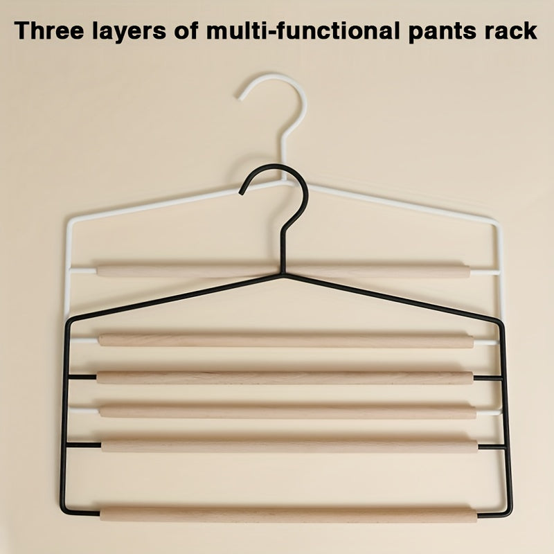 Multilayer Magic Closet Storage Organizer Wood Hanger For Clothing Pants