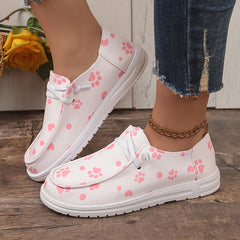 Women's Skate Shoes with Cartoon Pattern & Heart Sole Print