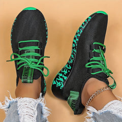 Women's Running Shoes Flying Woven Comfort Athletic Shoes Lace Up