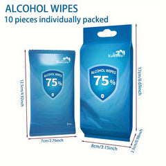 10pcs Alcohol Wet Wipes Disinfectant Portable Hygiene Paper