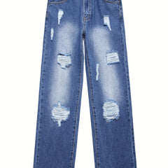 Men's Distressed Street Style Denim Jeans