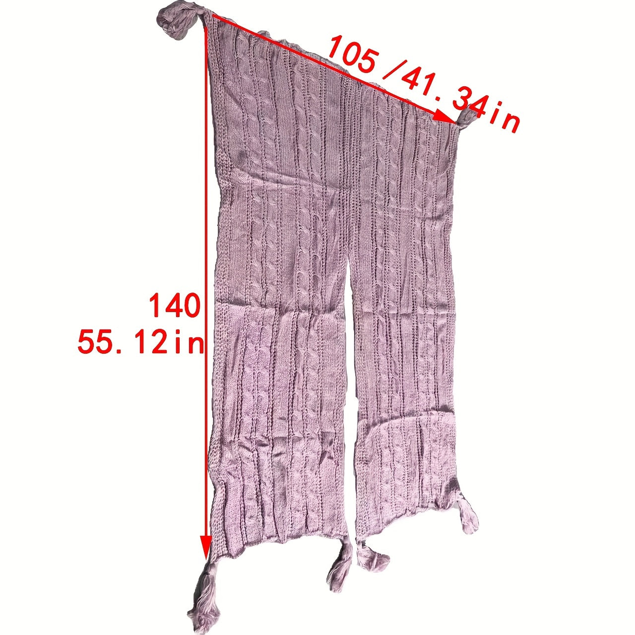 Ribbed Knitted Tassel Shawl Windproof Wrap Poncho Boho Cloak Sweater