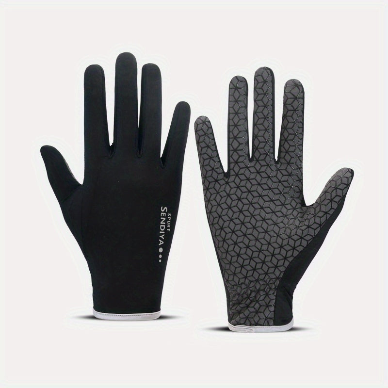 Sunproof Thin Ice Silk Full Finger Gloves for Outdoor Activities