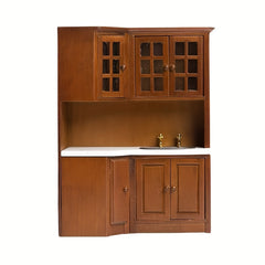 1:12 Dollhouse Kitchen Cabinet and Sink Counter Figurine Gift