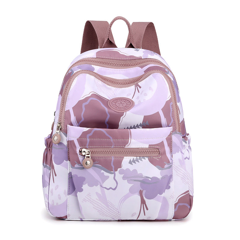 Purple Backpack Purse Preppy School Bag Women's Daypack