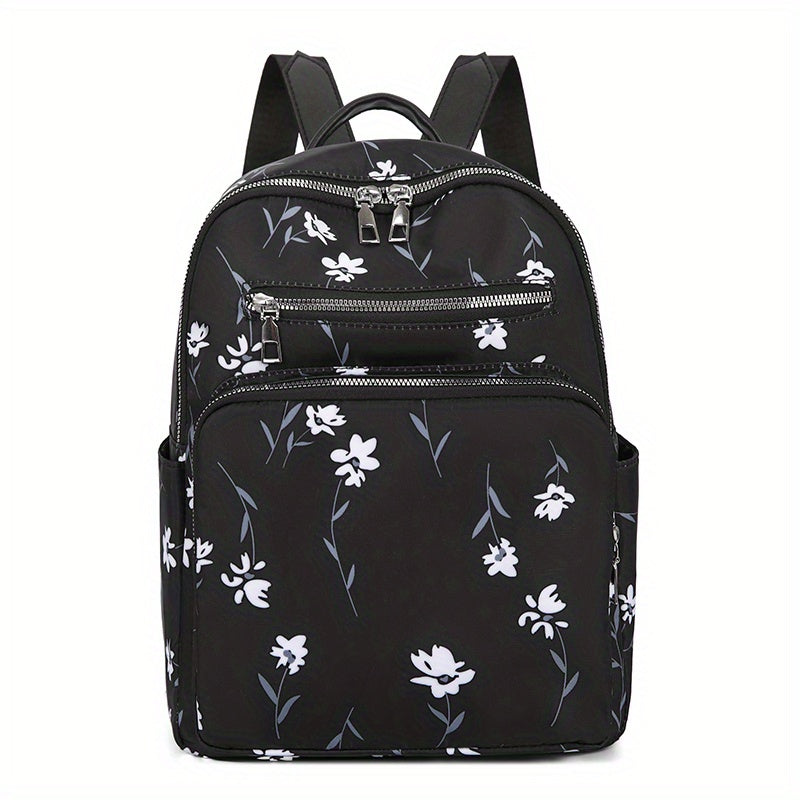 Flower Pattern Backpack Women School Bag Work Travel
