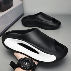 Men's Colour Block Slippers Comfy Non Slip Open Toe Slides