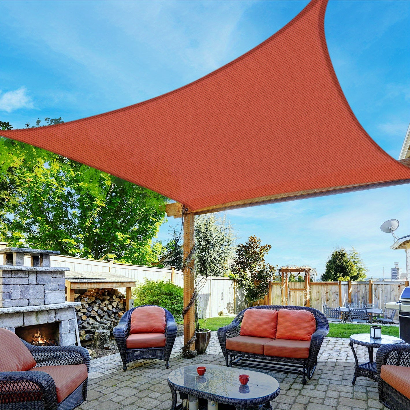 Rectangle Sun Shade Sail Canopy UV Block Outdoor Patio Carport