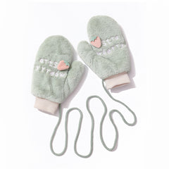 Couples Cartoon Strawberry Windproof Warm Gloves Winter Cold Weather