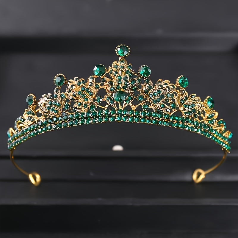 Baroque Vintage Tiara Headband Bridal Wedding Rhinestone Crown Hair Hoop