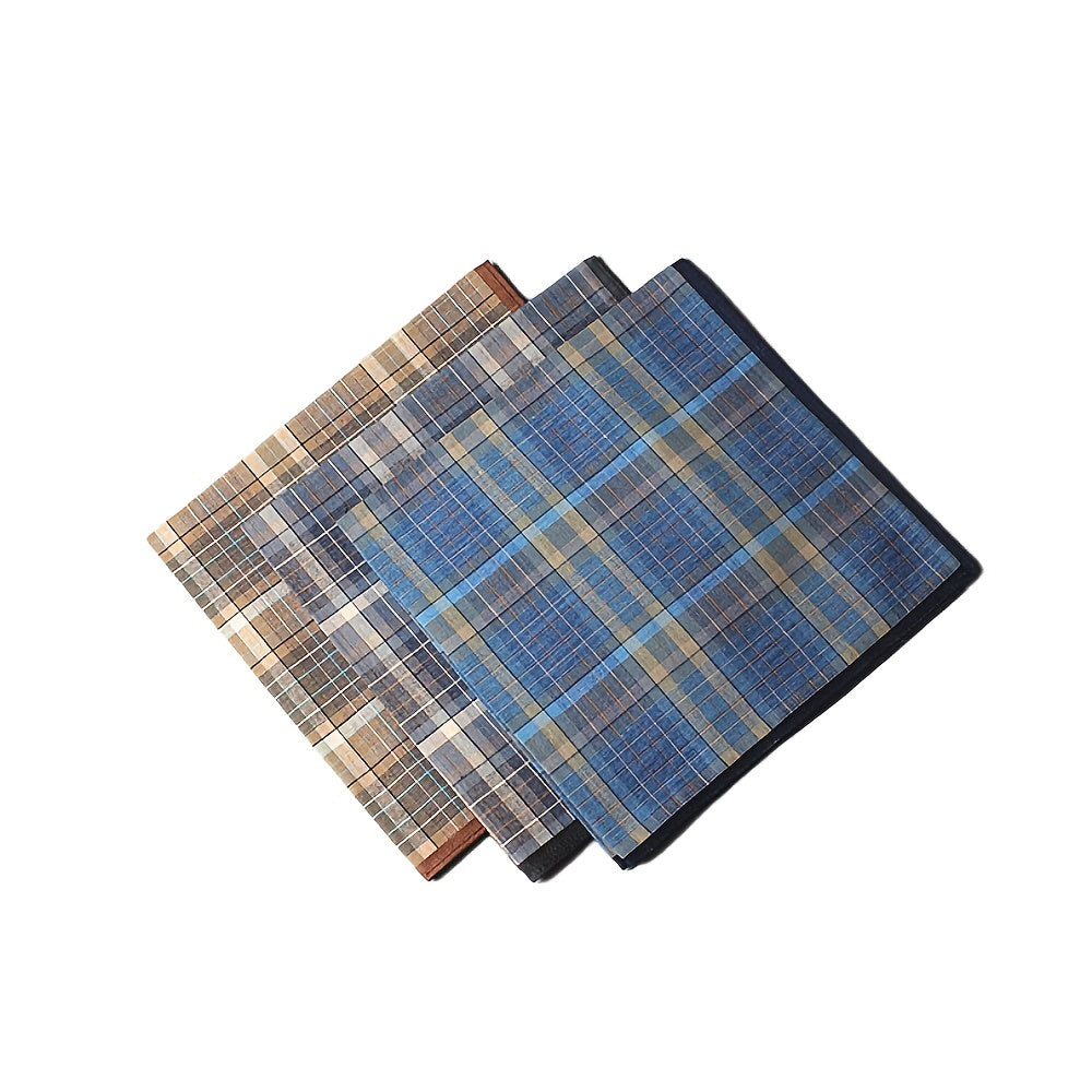 6 Pack Men's Lightweight Plaid Handkerchiefs