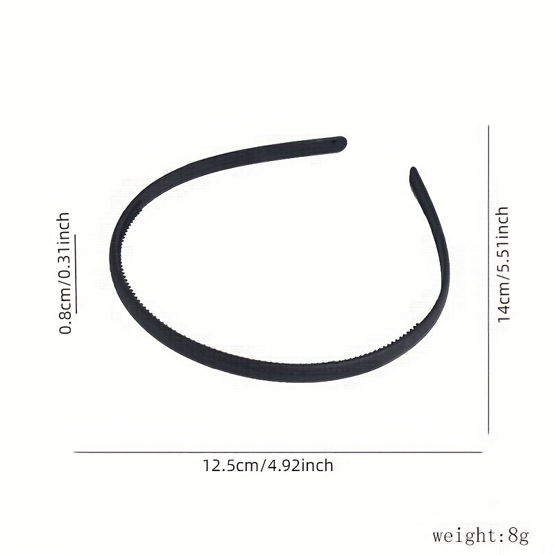 Frosted Toothed Headband Girl's Solid Thin Edge Hair Band