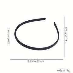 Frosted Toothed Headband Girl's Solid Thin Edge Hair Band
