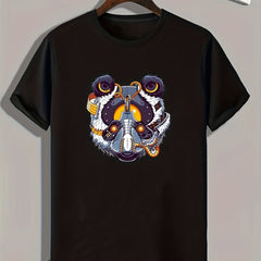 Pattern Print Men's Graphic T-shirt Casual Comfy Tees For Summer