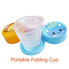 Creative Travel Cartoon Retractable Cup Animal Outdoor Folding Water Cup