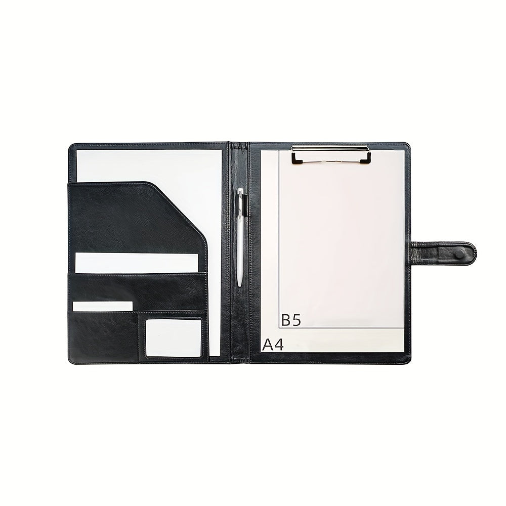 Stylish A4 Leather Folder & Notebook