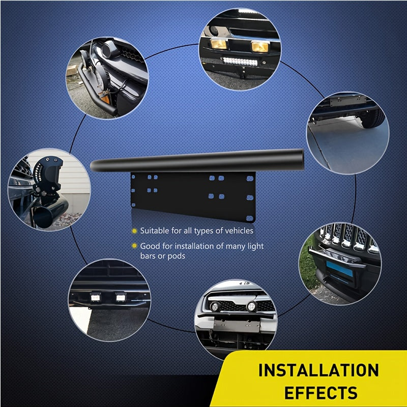 Universal Off Road Car Plate Frame LED Light Mount Brackets