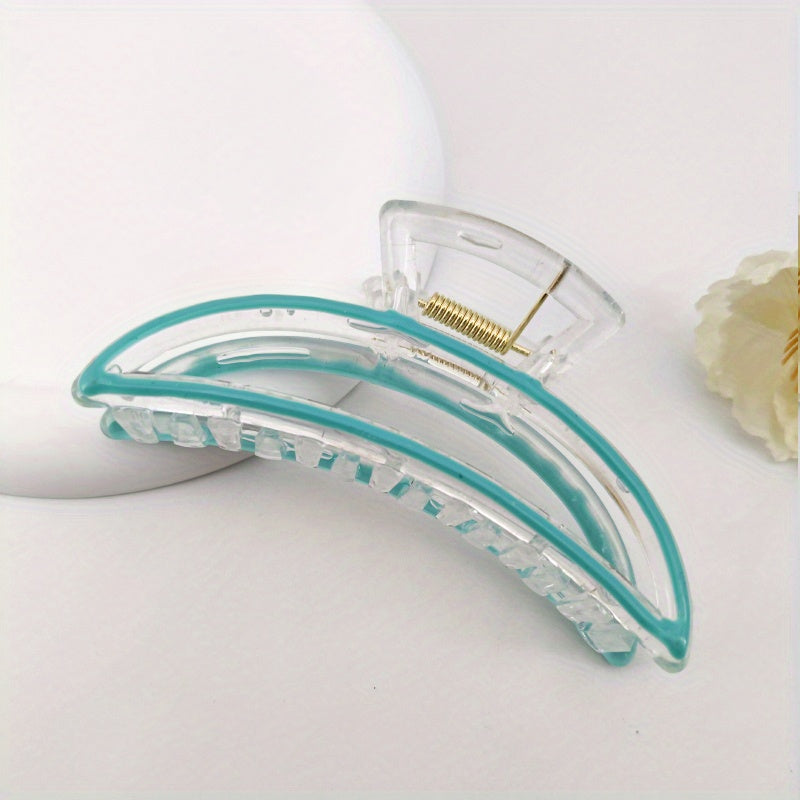 Banana Shape Plastic Hair Clip Enamel Painted Hair Claw