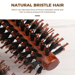 Boar Bristle Hair Brush Comb Round for Curly Hair