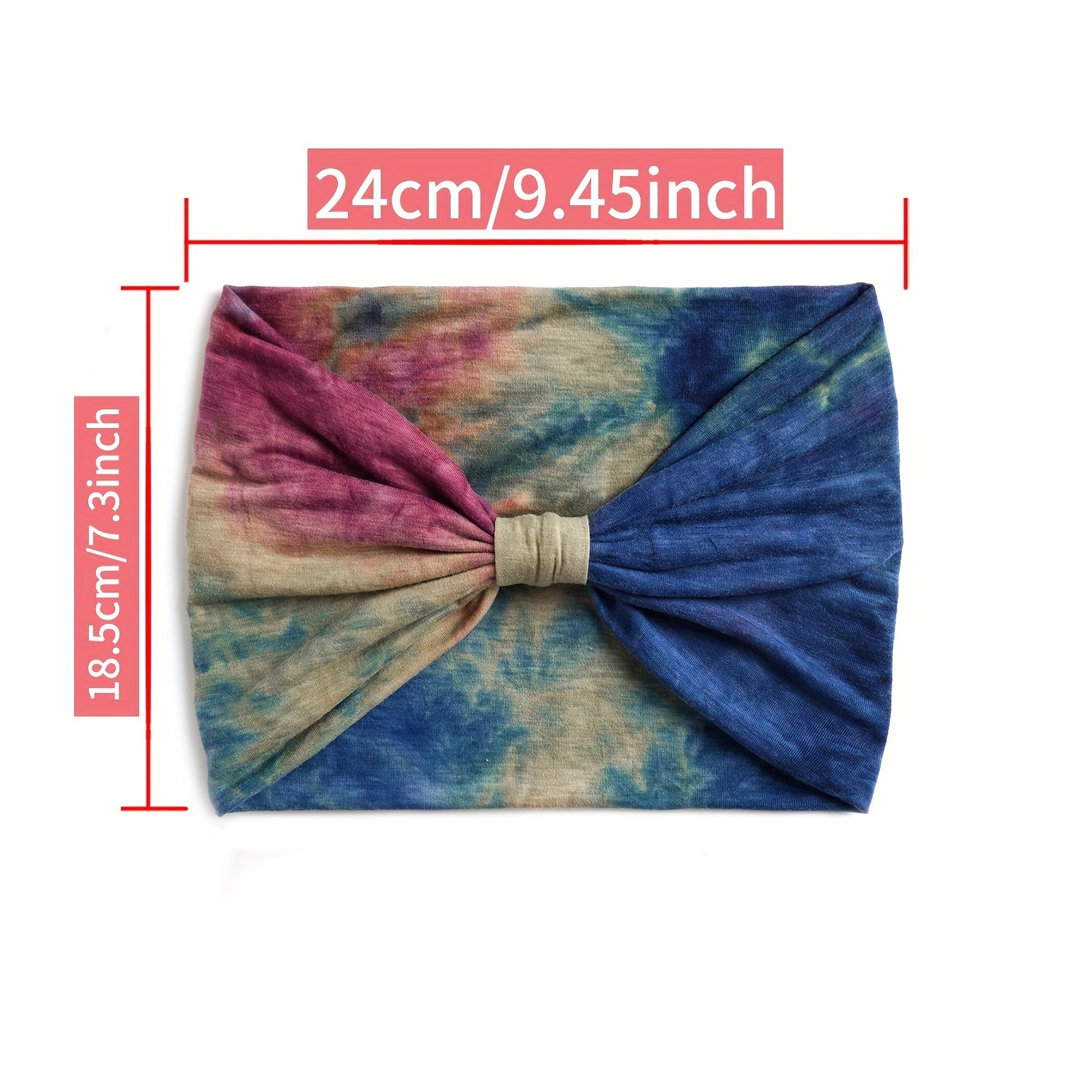 Tie Dye Wide Brim Head Band Elastic Headband Sweet Ladies Headscarf