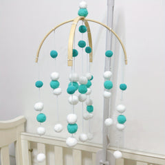 Baby Pomm Pomm Ball Mobile Phone Baby Mobile Felt Ball Bed Bell