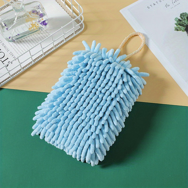 1pc Absorbent Quick Dry Kitchen Hand Scrubber Rags Chenille Hand Scrubber Towels