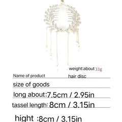 Glitter Hair Claw Bun Ballet Buns Shaper Tassel Hairpin