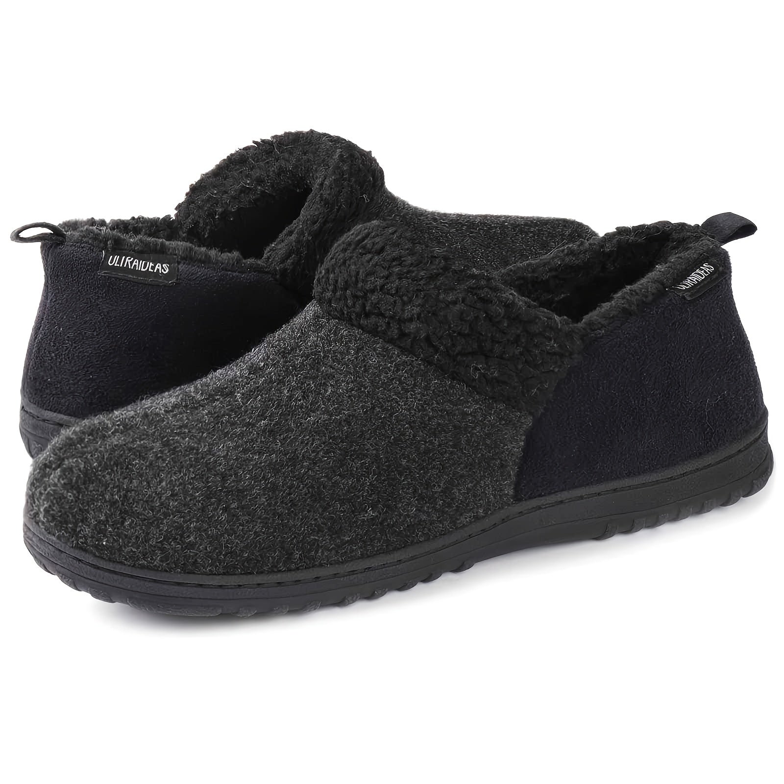 Men's Memory Foam Cozy Slippers With Fleece Lining