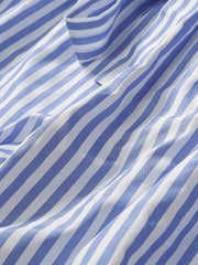  Casual Shorts Women's Plus Striped Print Elastic Belted Shorts