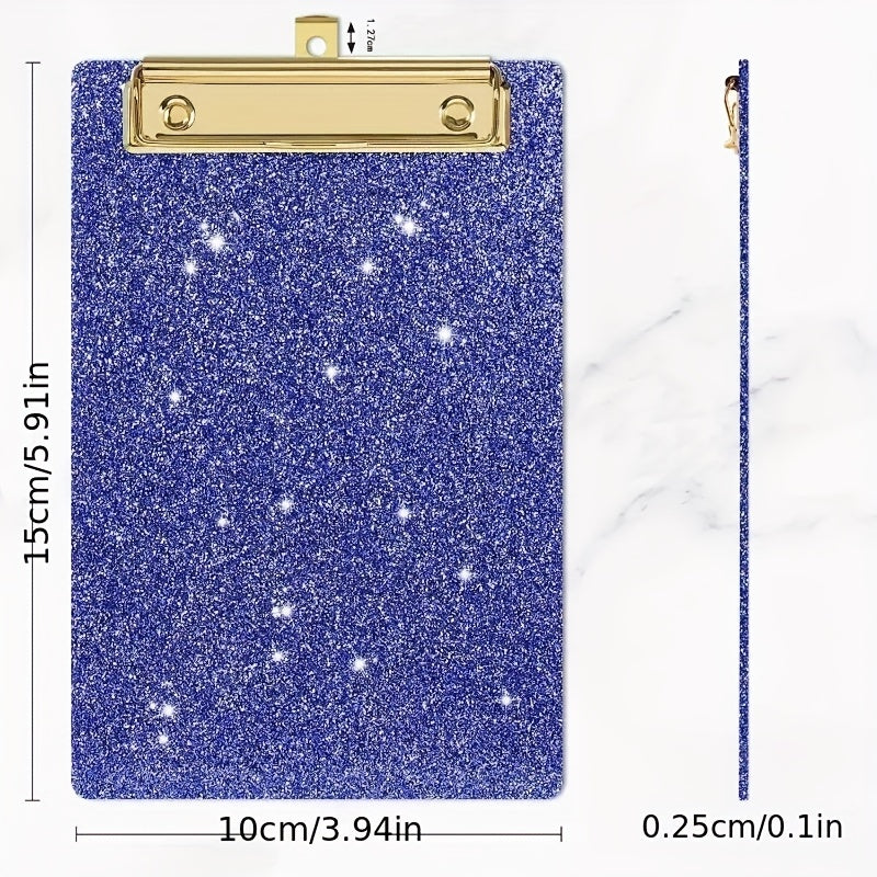 Glitter Acrylic Clipboard for Office School Use