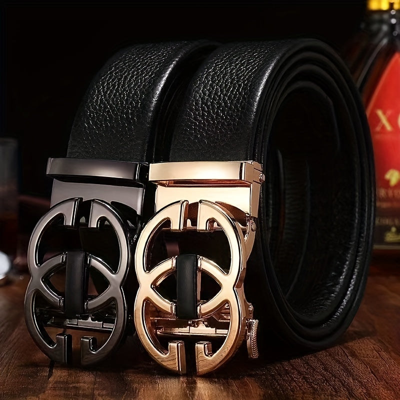Men's Business Automatic Buckle Leather Belt