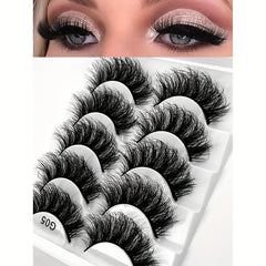 5 Pairs 8D Faux Mink Lashes Thick Volume Fluffy False Eyelashes