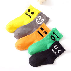 5 Pairs Kids Cotton Crew Socks Warm Winter Boys Girls