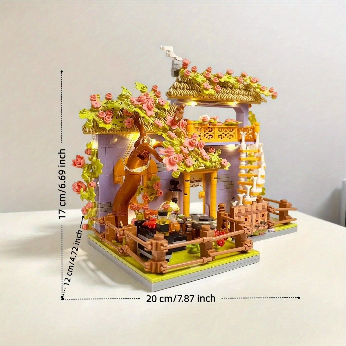 Flower Shop Street Scene Building Blocks Set
