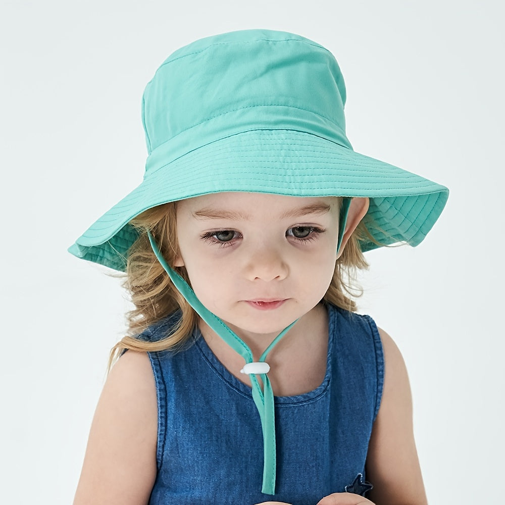 Kids Bucket Hat Adjustable Wide Brim Sun Hat for Boys and Girls