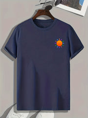 Sun Print Men's Comfy T shirt for Outdoor Summer