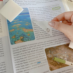 6pcs Clear Sticky Notes Waterproof Self-adhesive See-through Sticky