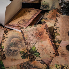 60pcs Retro Dark Series Journal Diary Material DIY Decoration Paper