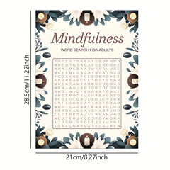 Mindfulness Relax Puzzle Notebook for Adults - Purple