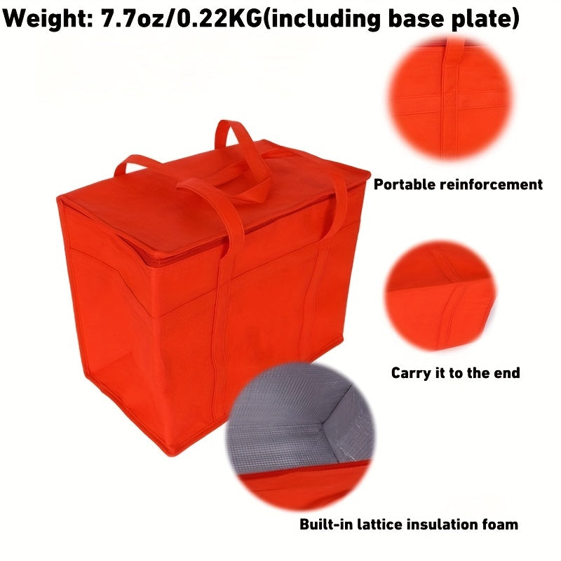 Large Red Insulated Bag Aluminum Foil Cooler Lunch Bag