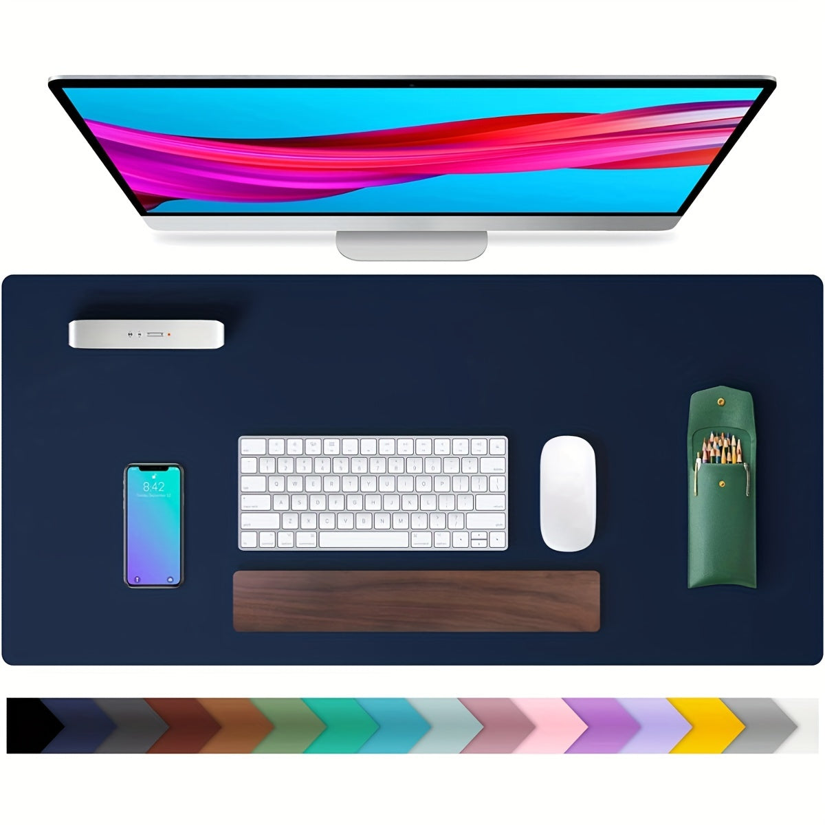PU Leather Office Pad Protector Mousepad Waterproof Desk Writing Board
