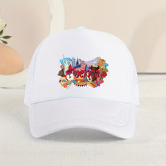 Cartoon America Printed Baseball Cap Unisex Breathable Mesh Trucker Hat