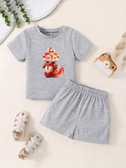 Toddler Kid Cartoon T-shirt & Shorts Set